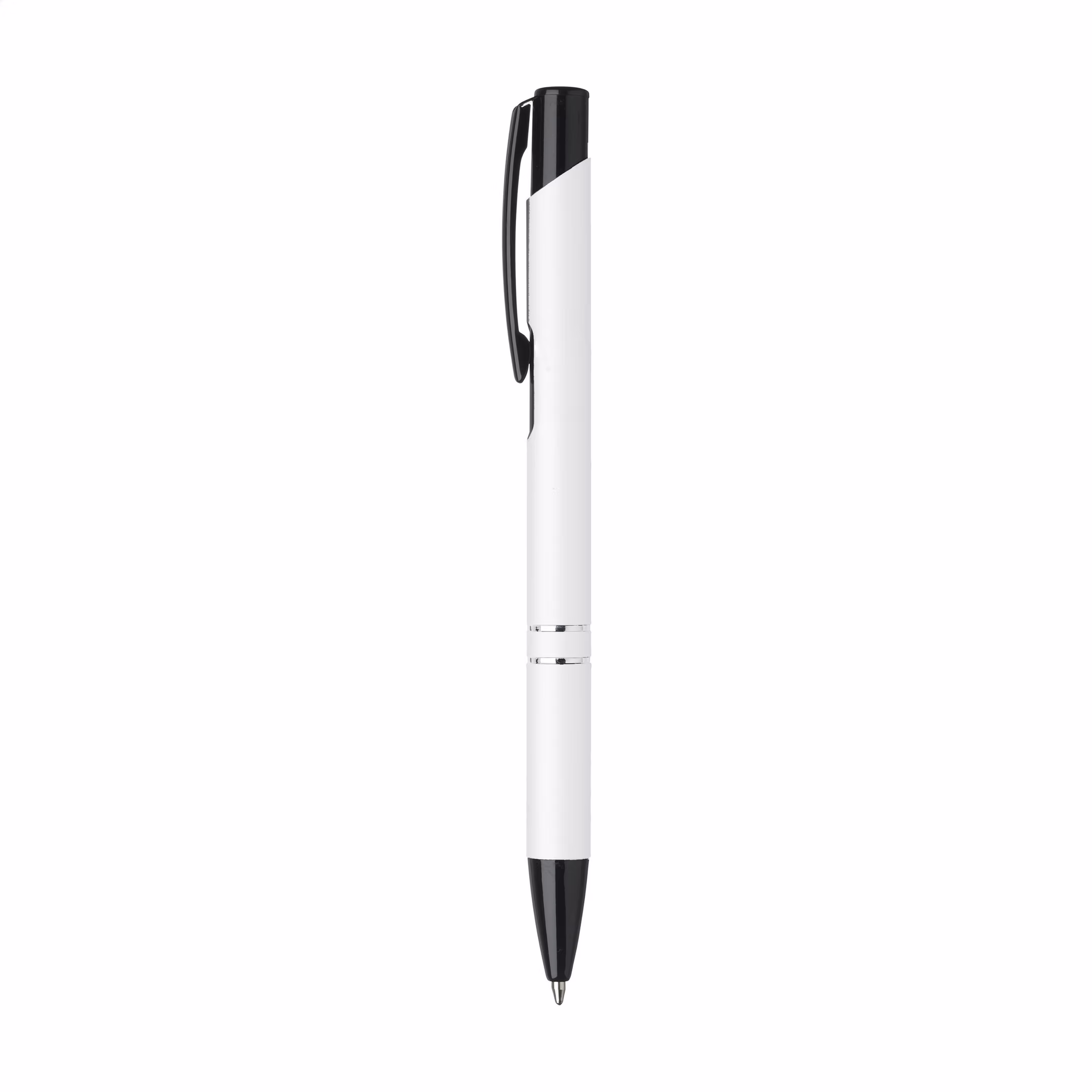 Ebony Rubberised Pen in White — product photo