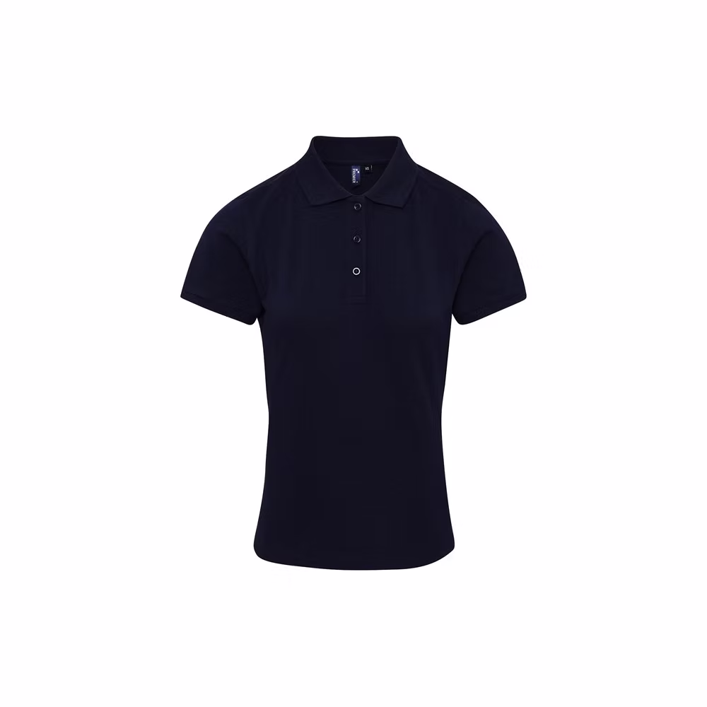 Womens Coolchecker Polo in Black — product photo