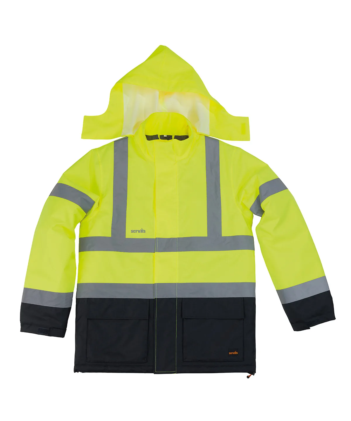 High-visibility waterproof jacket in Yellow — product photo