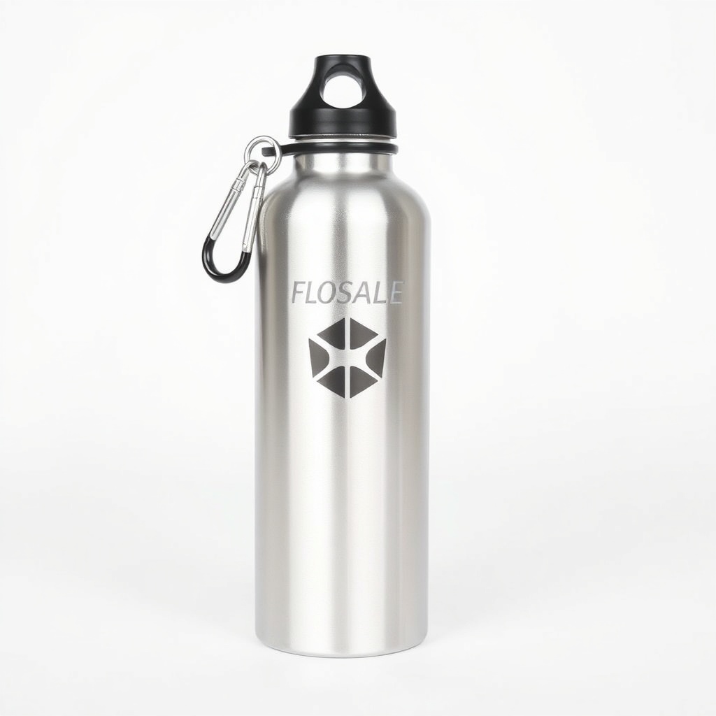 Aluminium Sports Bottle With Carabiner 400 Ml