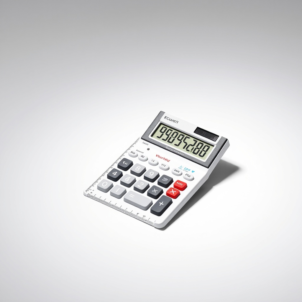 8 Digit Calculator With Ruler