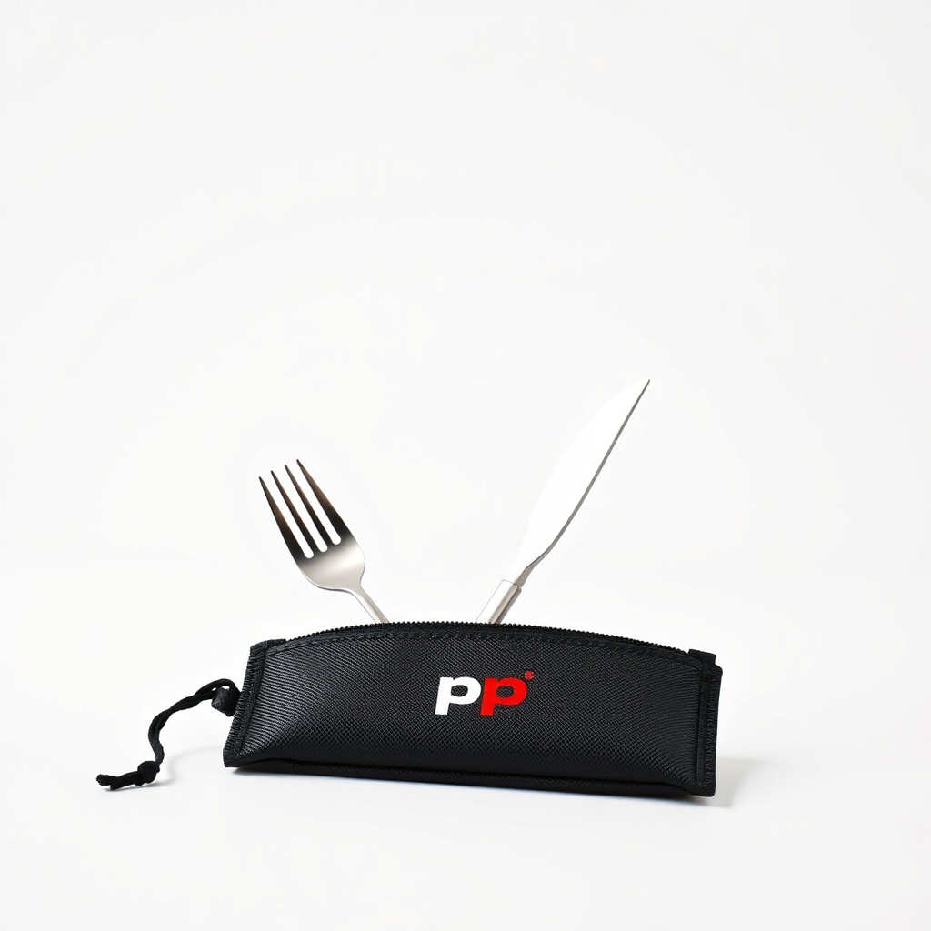 Promotional Pp Cutlery Set In Pouch