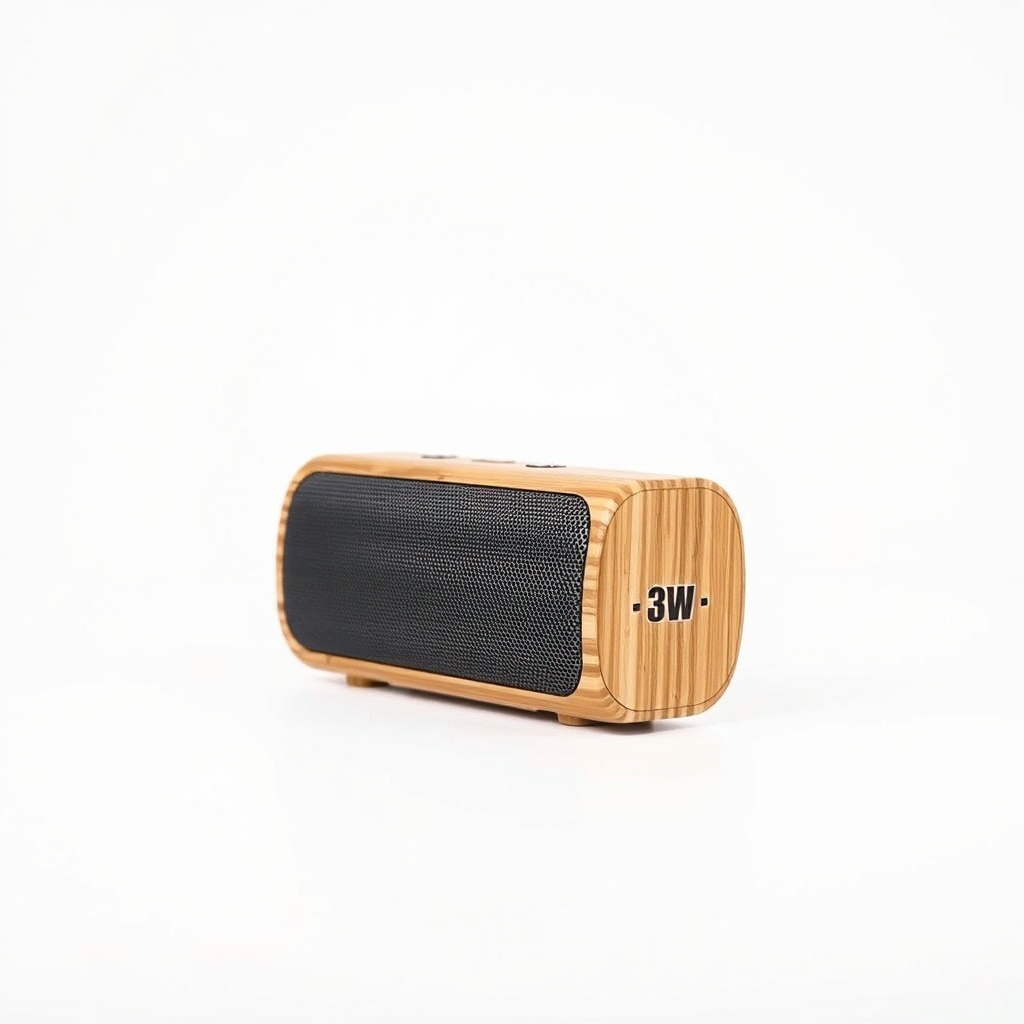 3W Bamboo Portable Speaker 4h30m