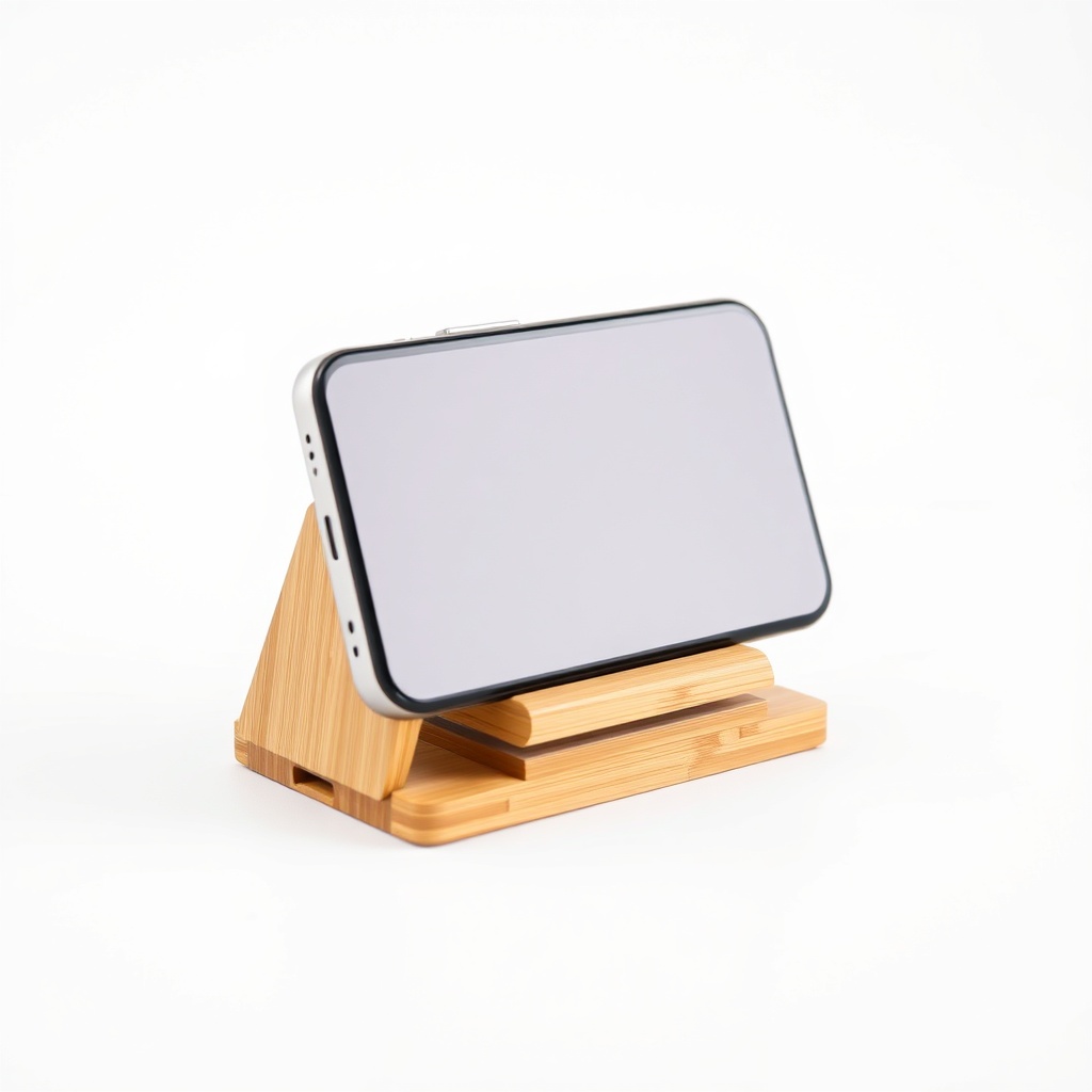 Folding Bamboo Phone Stand
